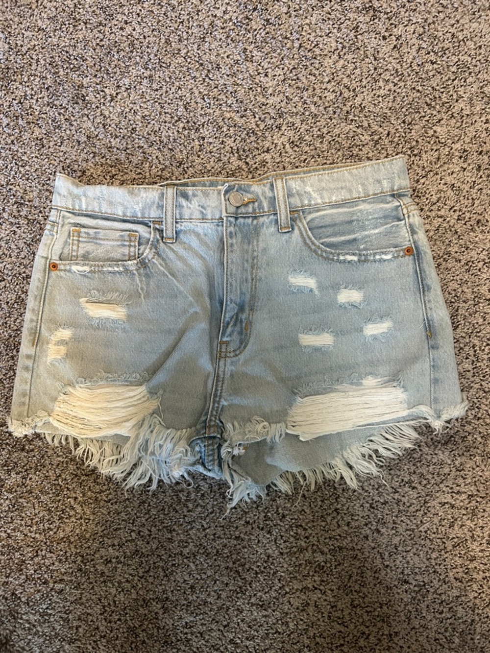 Cello Light Blue Distressed Denim Cutoff Shorts